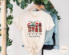 Custom Christmas Teacher Shirt - Elf Teacher Shirt - Teacher Christmas Gift - Custom Teacher Name Shirt - Merry Teacher Shirt - Holiday Tee