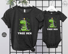Tree Rex Christmas Shirt - Boys Dino Tee - Funny Christmas Toddler Shirt - Kids Christmas T-Shirt - Baby Xmas Bodysuit - Youth Christmas Tee