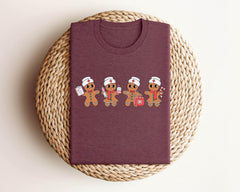 Christmas Nurse Shirts - Gingerbread Nurse T-Shirt - Xmas Nurse Gift -  Nurse Crew Shirts - Jolly Nurse T-Shirt - Christmas Gift - RN Xmas