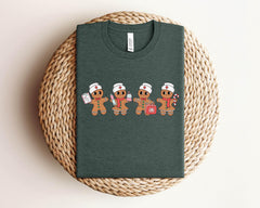 Christmas Nurse Shirts - Gingerbread Nurse T-Shirt - Xmas Nurse Gift -  Nurse Crew Shirts - Jolly Nurse T-Shirt - Christmas Gift - RN Xmas