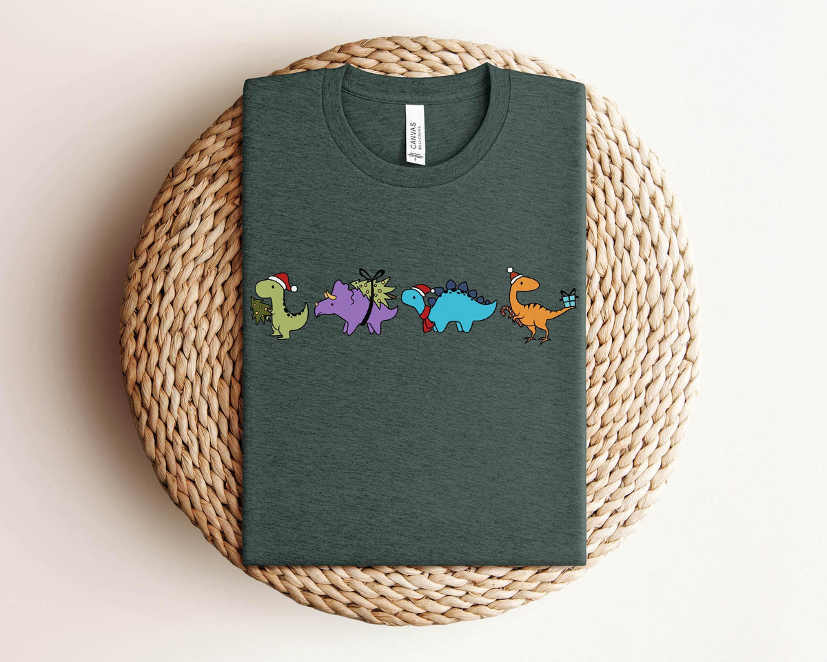 Christmas Dinosaur Shirt - Toddler Christmas Tee - Baby Dinosaur Bodysuits - Dinosaur Lover T-Shirt - Dino Xmas Tee - Christmas Gift