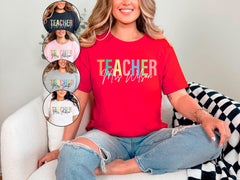 Custom Teacher T-Shirt - Personalized Teacher Mrs - Customized Name Tee - School Shirt - Teacher Appreciation Gift - Elementary Teacher Gift