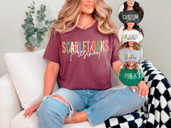 Custom School T-Shirt - Personalized Team Tee - Mascot Shirt - Teacher Gift - School Sport Logo - Custom Text Shirt - School Spirit Gift