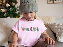 Christmas Dinosaurs Gift Toddler - Santa Dinosaurs T-Shirt - Merry Dinomas Kids Shirt - Xmas Vibes Bodysuit - Dino Holiday Tee