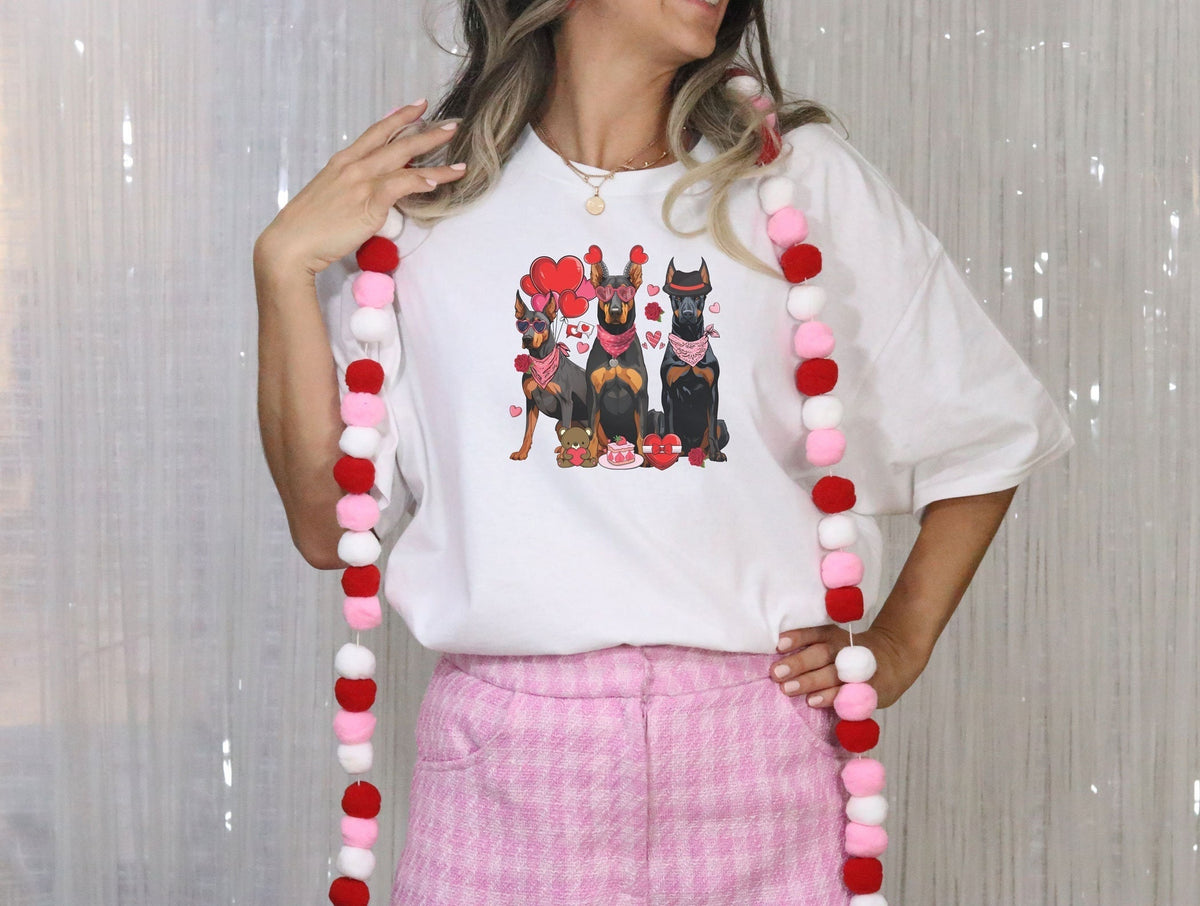 Doberman Valentines Shirt - Doberman Mom T-Shirt - Valentines Day Gift - Doberman Shirts - Gift for Doberman Mom - My Dog Is My Valentine