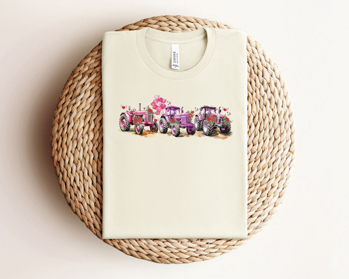 Valentine's Farmer T-Shirt - Tractor Valentine's Day Gift - Gift for Farmer - Farming Valentines Day Shirt - Farmer Tee - Women Farming Tee