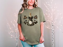 New Year 2025 T-Shirt - Christmas Champagne Tee  - Cheers To The New Year - Coquette Bow Champagne  -  Family Holiday Shirt - Goodbye 2024