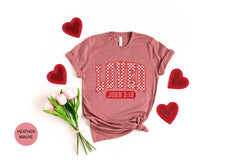 Loved John 3:1 T-Shirt - Christian Valentine’s Day - Loved Checkered Tee - Bible Verse Shirt - Couple Gift - Retro Valentine Gift