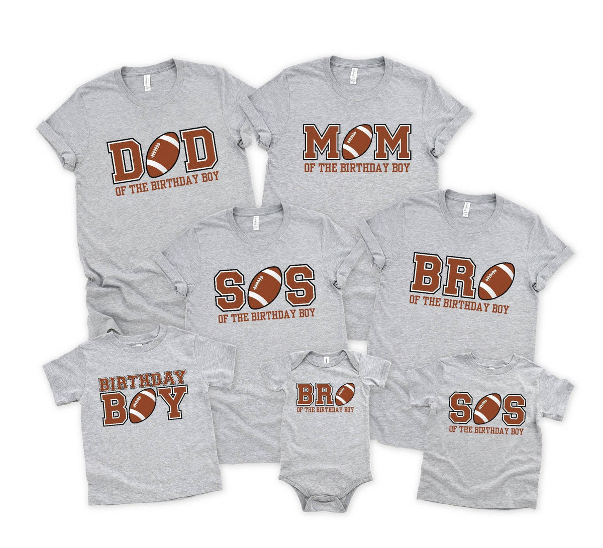 Football Themed Birthday Shirts - Family Football Birthday T-Shirts - Football Party Tees - Birthday Boy Football Bodysuit - Toddler - Youth