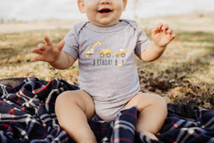Construction Birthday Boy Shirt - Construction Theme Party Tee - Birthday Boy Bodysuit - Excavator Birthday Shirt - Bodysuit - Toddler Youth