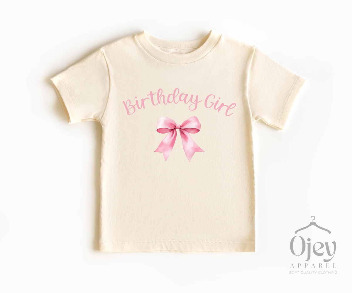 Birthday Bow Shirt - Coquette Theme Birthday Bodysuit - Bow Birthday Tee - Coquette Birthday - Gift for Her - Birthday Gift - Toddler Tee