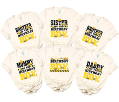 Construction Birthday Shirts - Construction Crew Party T-Shirts - Construction Theme Birthday Tees - Birthday Boy Shirt - Toddler Birthday