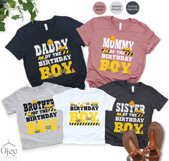Construction Birthday Shirts - Construction Crew Party T-Shirts - Construction Theme Birthday Tees - Birthday Boy Shirt - Toddler Birthday