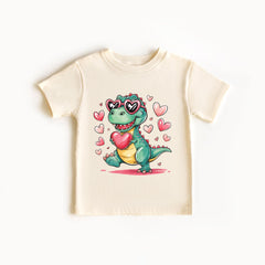Valentine's Day Toddler Shirt - T-Rex Kids Tee - Funny Valentines - Youth Valentines Day - Romantic Dinosaur Kids Shirt - Valentine Dino