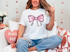 Coquette Nurse Stethoscope Shirt - Valentines Gift for Nurse - Bow Stethoscope Nurse T-Shirt - Gift for RN - Nurse Appreciation Shirt