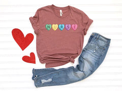 Nursing Valentine T-Shirt - Valentine’s Day Tee - Heart Shirt - Cute Nurse Gift - Registered Nurse Gift - NICU Nurse Shirt - ER Nurse