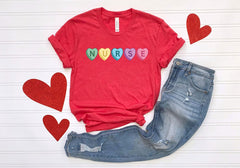 Nursing Valentine T-Shirt - Valentine’s Day Tee - Heart Shirt - Cute Nurse Gift - Registered Nurse Gift - NICU Nurse Shirt - ER Nurse