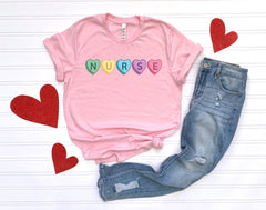 Nursing Valentine T-Shirt - Valentine’s Day Tee - Heart Shirt - Cute Nurse Gift - Registered Nurse Gift - NICU Nurse Shirt - ER Nurse