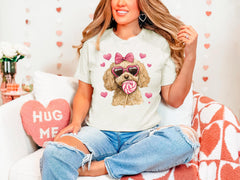 Goldendoodle Shirt - Valentine's Day Shirt - Valentine Goldendoodle Tee - Coquette Goldendoodle - Dog Lover Gift -  Dog Mom - Dog birthday