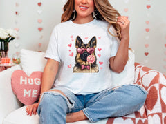 German Shepard Shirt - Valentine's Day Shirt - Valentine German Shepard Tee - Coquette German Shepard - Dog Lover Gift -  Dog Mom Tee