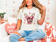 French bulldog Shirt - Valentine's Day Shirt - Valentine French bulldog Tee - Coquette French bulldog - Dog Lover Gift -  Dog Mom Tee