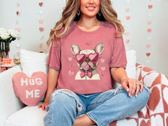French bulldog Shirt - Valentine's Day Shirt - Valentine French bulldog Tee - Coquette French bulldog - Dog Lover Gift -  Dog Mom Tee