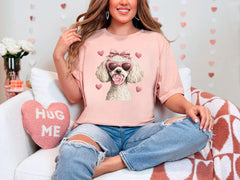 French Poodle Shirt - Valentine's Day Shirt - Valentine French Poodle Tee - Coquette French Poodle - Dog Lover Gift -  Dog Mom Tee