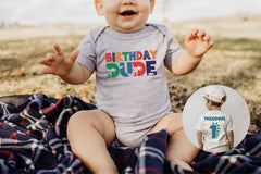 Dinosaur Birthday Boy Shirt - Custom Dinosaur Name Tee - Birthday Dude - Dinosaur Theme Party Shirt - Personalized Dino T-Shirt - T-Rex Bday