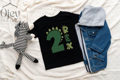 Two Rex Birthday Shirt - 2nd Birthday Dinosaur Shirt - Dinosaur Theme Party Shirt - Dino Birthday Boy Tee - Kids Shirt - T-Rex Bday Tee