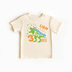 Dinosaur Birthday Shirts - Custom Dinosaur Party T-Shirts - T-Rex Birthday Boy Tees - Matching Shirts - Two Rex - Three Rex - Birthday Rex
