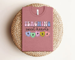 Teaching Sweethearts Shirt, Cute T-Shirt  Teachers Valentines Day Shirt, Kindergarten Teacher Gift, Valentines Teacher Gift, Teacher Shirts