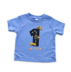 1st Birthday Construction Shirt - Custom Construction Shirt -One Year Construction Bodysuit - One And Digging It - Dump Truck Shirt