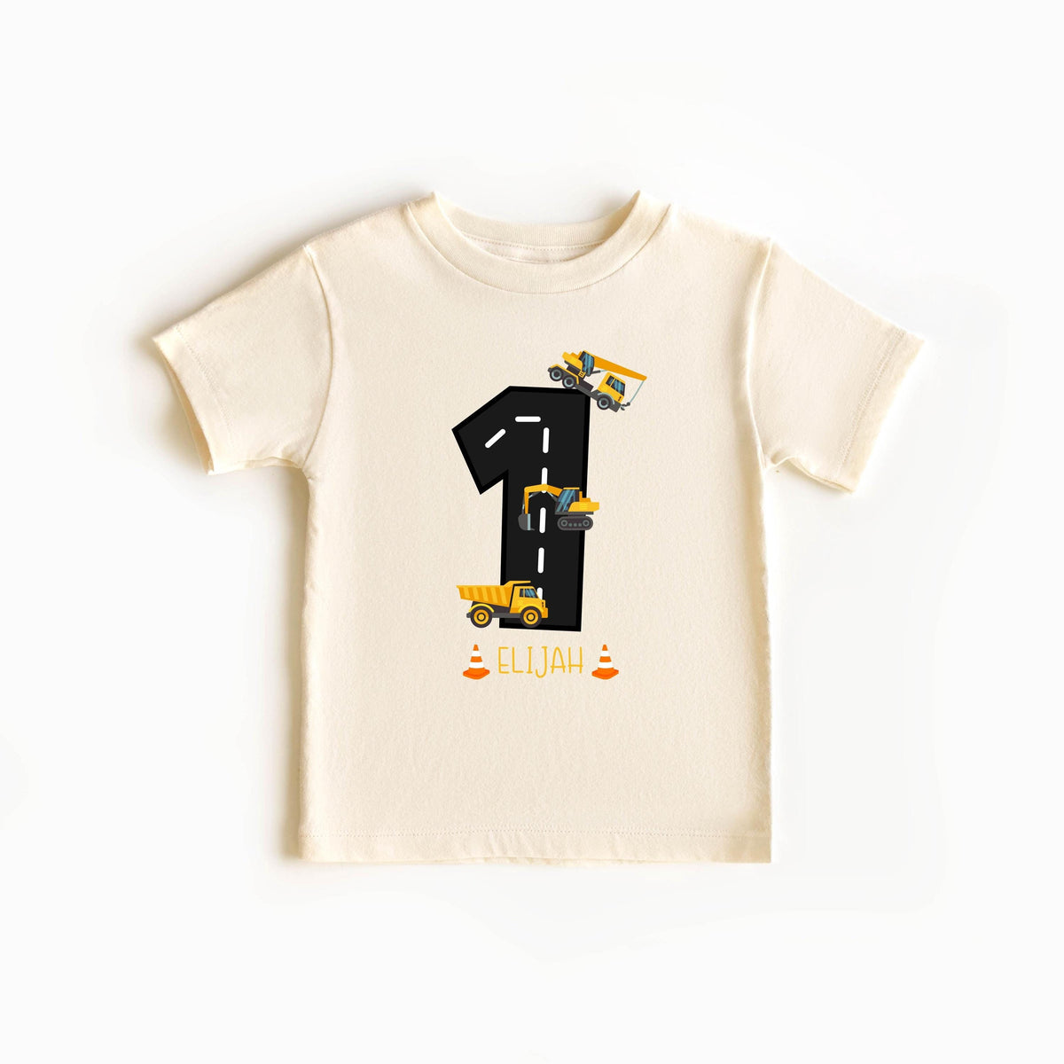 1st Birthday Construction Shirt - Custom Construction Shirt -One Year Construction Bodysuit - One And Digging It - Dump Truck Shirt