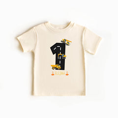 1st Birthday Construction Shirt - Custom Construction Shirt -One Year Construction Bodysuit - One And Digging It - Dump Truck Shirt