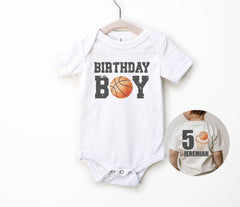 Basketball Birthday Toddler Shirt - 1st Birthday Kids Tee - Toddler Birthday Bodysuit - Birthday Boy T-Shirt - Basketball Birthday