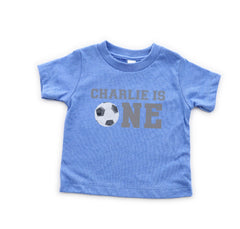 Custom Soccer Toddler Shirt - 1st Birthday Soccer  Kids Tee - Soccer Theme Birthday - Birthday Boy Soccer Bodysuit - Toddler Soccer Kids