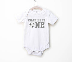 Custom Soccer Toddler Shirt - 1st Birthday Soccer  Kids Tee - Soccer Theme Birthday - Birthday Boy Soccer Bodysuit - Toddler Soccer Kids
