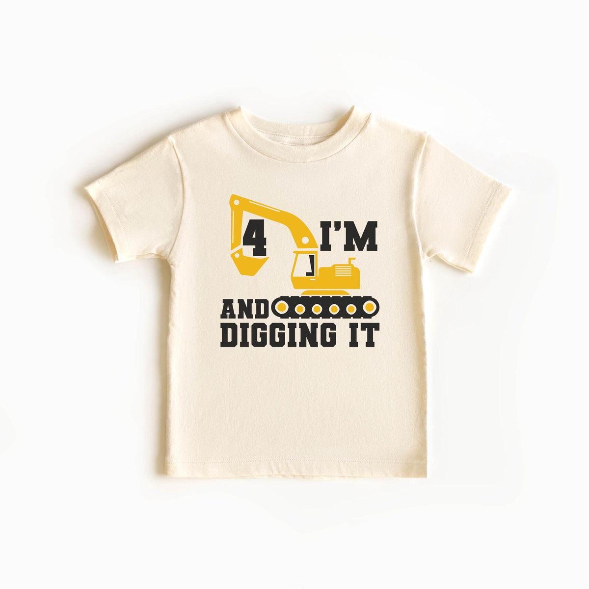 Construction Birthday Toddler Shirt - Custom Birthday Kids Tee - Excavator Birthday Bodysuit - I'm Digging It Kids Shirt - Boys Birthday