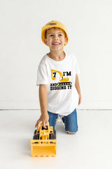 Construction Birthday Toddler Shirt - Custom Birthday Boy Bodysuit - Excavator Birthday Kids Tee - Construction Crew Shirt - I'm Digging It