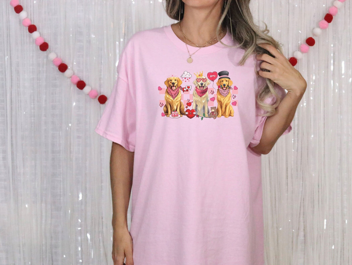 Golden Retriever Valentines Shirt - Valentine's Day Gift - Dog Lover T-Shirt - Golden Retriever Mom Shirt - Dog Mom - Dog Lover Valentine