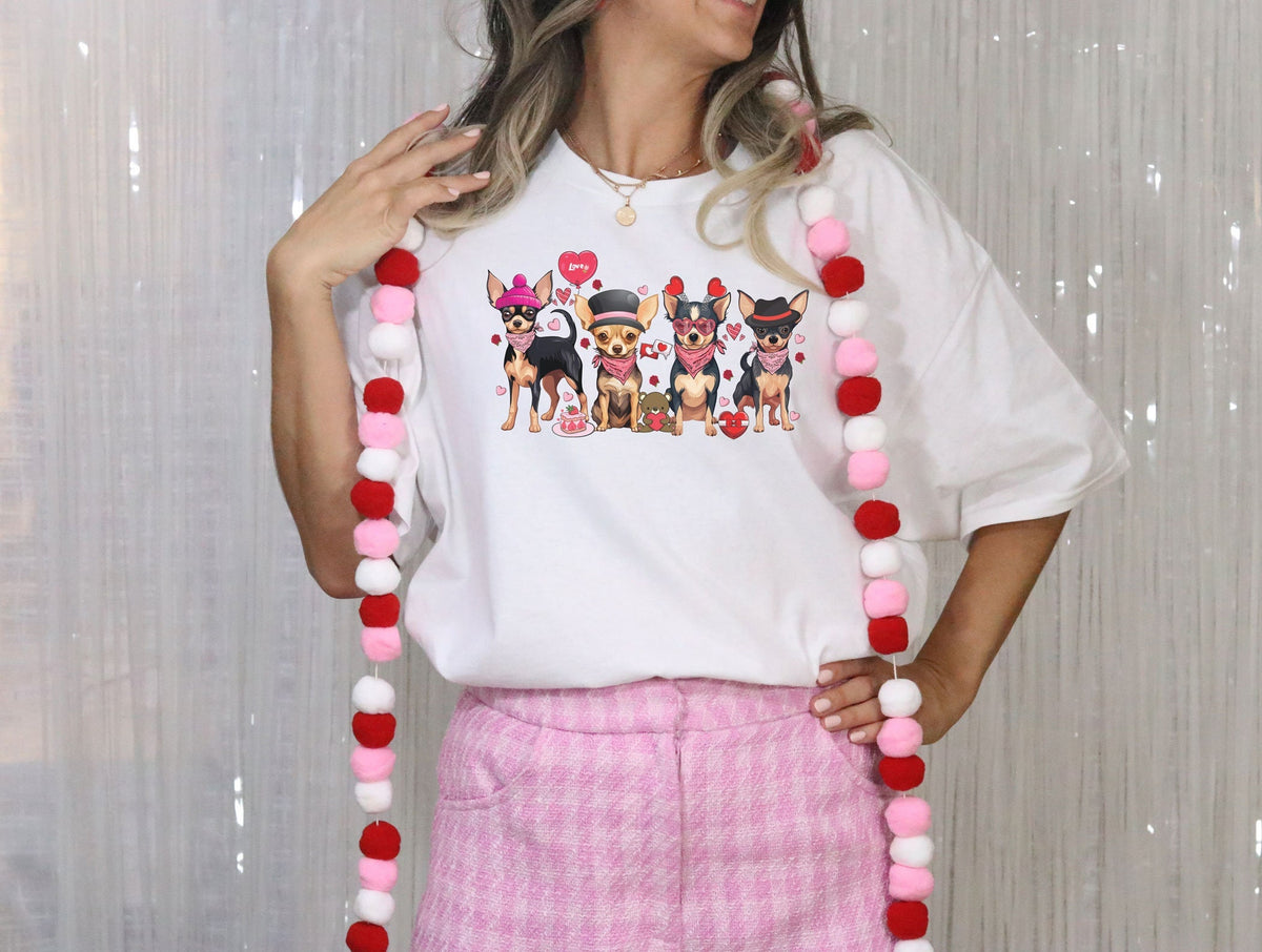 Chihuahua Valentines Shirt - Dog Valentine T-Shirt - Chihuahua Mom Gift - Dog Lover T-Shirt - Valentine Chihuahua Gift - Chihuahua Lover Tee