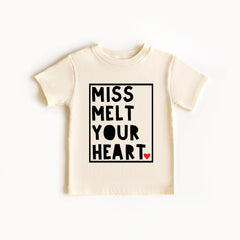 Girls Valentine Shirt - Miss Melt Your Heart Shirt - Valentine Outfit