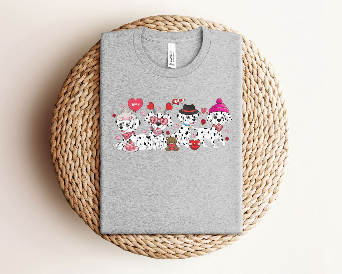 Dalmatian Dog Valentine Shirt - Valentines Day Gift - Dalmatian Lover T-Shirt - Dog Mom Gift - Dalmatian Mom Tee - Cute Valentine Dog Shirt