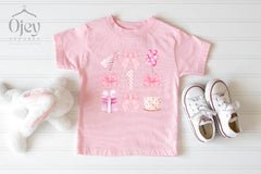 1st Birthday Coquette Shirt - Birthday Bow Shirt - Birthday Girl Gift - Coquette Birthday Bodysuit - Birthday Girl Outfit - Coquette Theme