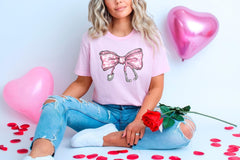 Coquette Nurse Stethoscope Shirt - Valentines Gift for Nurse - Bow Stethoscope Nurse T-Shirt - Gift for RN - Nurse Appreciation Shirt