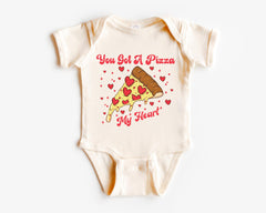 You Got A Pizza My Heart - Valentines Day Kids Toddler Shirt - Pizza Lover Gift - Funny Pizza Kids Tee - Gift for Kids - Baby Valentine