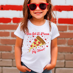 You Got A Pizza My Heart - Valentines Day Kids Toddler Shirt - Pizza Lover Gift - Funny Pizza Kids Tee - Gift for Kids - Baby Valentine