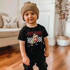 I Steal Hearts Kids Shirt - T-Rex Love Kids Tee - Valentines Day Gift - Funny Kids Toddler - Funny Valentine's - Cute Dinosaur Shirt