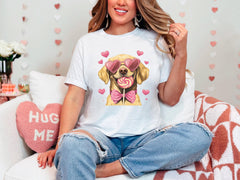 Labrador Retriever Shirt - Valentine's Day Shirt - Valentine Labrador Tee - Coquette Labrador - Dog Lover Gift -  Dog Mom Tee - Dog birthday
