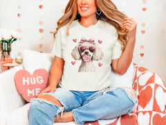 French Poodle Shirt - Valentine's Day Shirt - Valentine French Poodle Tee - Coquette French Poodle - Dog Lover Gift -  Dog Mom Tee